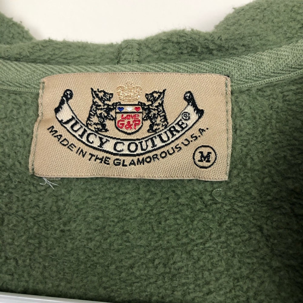 ❤️Juicy Couture Green & Pink Zip Up Hoodie❤️ - Picture 7 of 7